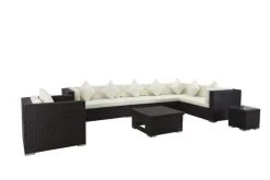 OUTFLEXX Loungemöbel-Set, Braun, Polyrattan, Für 8 Personen, Inkl. Loungetisch, Wasserfeste Kissenbox -Gartenmöbel Geschäft 2 1301 BOX D.jpg