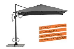 Schneider® SCHNEIDER Rhodos Twist Ampelschirm, Anthrazit, Quadratisch, 300 X 300 Cm -Gartenmöbel Geschäft 2 13623 2.jpg