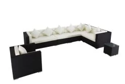 OUTFLEXX Loungemöbel-Set, Schwarz, Polyrattan, Für 8 Personen, Wasserfeste Kissenbox 9 OUTFLEXX Loungemöbel-Set, Schwarz, Polyrattan, Für 8 Personen, Wasserfeste Kissenbox -Gartenmöbel Geschäft 2 1380 BOX A.jpg