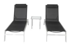 VILLANA 2er-Set Sonnenliegen, Silber/schwarz, Alu/Textil, 198x66x32cm, Mit Beistelltisch 45x45cm -Gartenmöbel Geschäft 2 13886.jpg