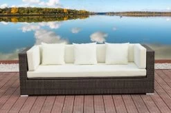 OUTFLEXX 3-Sitzer Sofa, Braun Marmoriert, Polyrattan, 210 X 85 X 70 Cm, Wasserfeste Kissenbox -Gartenmöbel Geschäft 2 15734 1 BOX.jpg