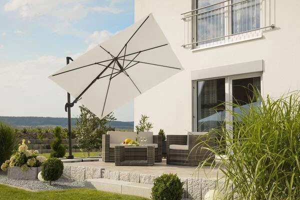 Schneider® SCHNEIDER Rhodos Eco Twist Ampelschirm, Natur, Quadratisch, 270 X 270 Cm 4 Schneider® SCHNEIDER Rhodos Eco Twist Ampelschirm, Natur, Quadratisch, 270 X 270 Cm – Bild 2