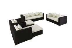 OUTFLEXX Loungemöbel-Set, Schwarz, Polyrattan, Für 9 Personen, Wasserfeste Kissenbox -Gartenmöbel Geschäft 2 1716 BOX A.jpg