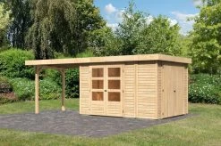 KARIBU Gartenhaus Retola 4, Fichtenholz 19 Mm, Inkl. Anbauschrank -Gartenmöbel Geschäft 2 18001 3.jpg