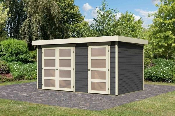 KARIBU Gartenhaus Mühlentrup, Fichtenholz 19 Mm, Flachdach 4 KARIBU Gartenhaus Mühlentrup, Fichtenholz 19 Mm, Flachdach – Bild 2