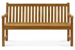 OUTFLEXX Ontario 2-Sitzer Gartenbank, Natur, Teakholz, 120x62x92cm, Fein Geschliffen -Gartenmöbel Geschäft 2 18308.jpg