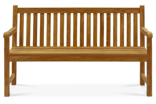 OUTFLEXX Ontario 3-Sitzer Gartenbank, Natur, Teakholz, 150x62x92cm, Fein Geschliffen 4 OUTFLEXX Ontario 3-Sitzer Gartenbank, Natur, Teakholz, 150x62x92cm, Fein Geschliffen – Bild 2
