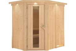 KARIBU Systemsauna Saja, Fichtenholz 68mm, Eckeinstieg, Ca. 2,7m² -Gartenmöbel Geschäft 2 18461 5.jpg