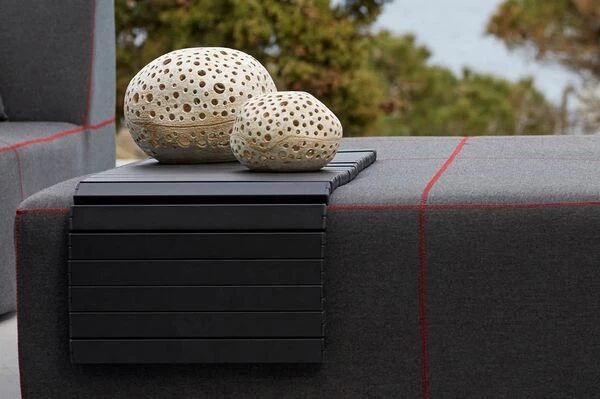 OUTFLEXX Cozy Tablett, Schwarz, Aluminium, 89 X 40 Cm, Zum Auflegen Auf Möbel, Biegsam 4 OUTFLEXX Cozy Tablett, Schwarz, Aluminium, 89 X 40 Cm, Zum Auflegen Auf Möbel, Biegsam – Bild 2