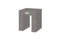 OUTFLEXXHocker, Grau, Faserzement, 40 X 40 X 46 Cm, Glatte Oberfläche, Würfeldesign