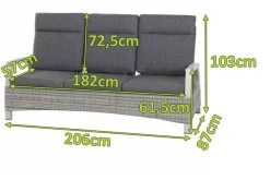 SIENA GARDEN Corido 3-Sitzer Sofa, Ice Grey, Alu / Gardino®-Geflecht, 206x87x103 Cm, Verstellb. Rückenlehnen -Gartenmöbel Geschäft 2 20197.jpg