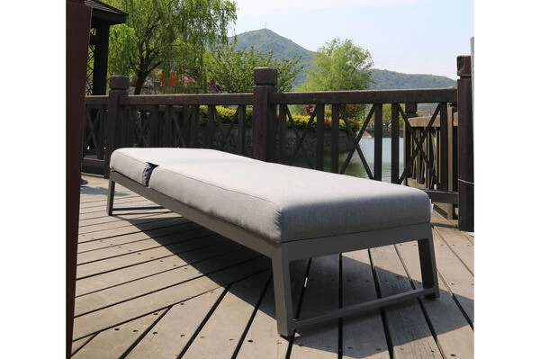 OUTFLEXX Allure Sonnenliege, Flanelle, Alu/Sunbrella, 211 X 74 X 44,5 Cm, Verstellbare Kopfstütze 4 OUTFLEXX Allure Sonnenliege, Flanelle, Alu/Sunbrella, 211 X 74 X 44,5 Cm, Verstellbare Kopfstütze – Bild 2