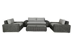 OUTFLEXX Loungemöbel, Two Tone Grey, Polyrattan, 4 Personen, Inkl. Tisch 70 X 130 Cm Und Polster In Grau -Gartenmöbel Geschäft 2 20906.jpg