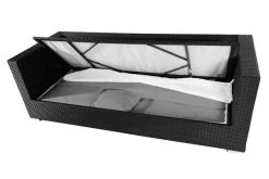 OUTFLEXX Dreisitzer-Sofa, Schwarz, Polyrattan, 210x85x70cm, Inkl. Polster + Wasserfeste Kissenbox -Gartenmöbel Geschäft 2 2392 1 BOX.jpg