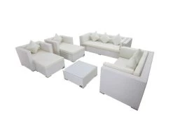 OUTFLEXX Loungemöbel-Set, Weiß, Polyrattan, Für 9 Personen, Inkl. Kaffeetisch, Wasserfeste Kissenbox -Gartenmöbel Geschäft 2 7173 BOX B.jpg