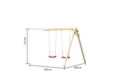 KARIBU Anna Spielturm, Naturbelassen, Nordische Fichte, 347x264x270cm, Mit Doppelschaukel -Gartenmöbel Geschäft 30406 2 06.jpg