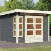 KARIBU Gartenhaus Kastorf 6, Terragrau, Fichtenholz 28mm, 305 X 274 X 222 Cm, Flachdach, Inkl. Oberlicht -Gartenmöbel Geschäft 30463 2 01.jpg