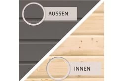 KARIBU Gartenhaus Kastorf 6, Terragrau, Fichtenholz 28mm, 305 X 274 X 222 Cm, Flachdach, Inkl. Oberlicht -Gartenmöbel Geschäft 30463 2 04.jpg