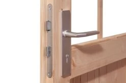 KARIBU Gartenhaus Kastorf 6, Terragrau, Fichtenholz 28mm, 612 X 274 X 222 Cm, Flachdach, Anbau 3,2m -Gartenmöbel Geschäft 30467 2 03.jpg