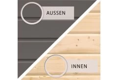 KARIBU Gartenhaus Kastorf 7, Terragrau, Fichtenholz 28mm, 702 X 244 X 222 Cm, Flachdach, Anbau 3,2m -Gartenmöbel Geschäft 30467 4 04.jpg