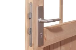 KARIBU Gartenhaus Kastorf 7, Naturbelassen, Fichtenholz 28mm, 702 X 244 X 222 Cm, Flachdach, Anbau 3,2m Mit Rückwand -Gartenmöbel Geschäft 30468 3 03.jpg