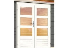 KARIBU Gartenhaus Kastorf6 , Terragrau, Fichtenholz 28mm, 612 X 274 X 222 Cm, Flachdach, Anbau 3,2m Mit Rück- Und Seitenwand -Gartenmöbel Geschäft 30469 2 02.jpg