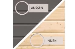 KARIBU Gartenhaus Theres 7, Terragrau, Fichtenholz 28mm, 648 X 304 X 250 Cm, Satteldach, Inkl. Dachausbauelement -Gartenmöbel Geschäft 30471 4 04.jpg