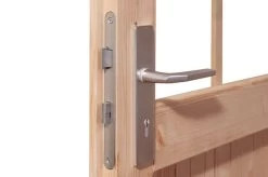 KARIBU Gartenhaus Theres 3, Naturbelassen, Fichtenholz 28mm, 767 X 240 X 242 Cm, Satteldach, 2 Dachausbauelemente -Gartenmöbel Geschäft 30472 1 03.jpg