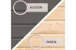 KARIBU Gartenhaus Theres 3, Terragrau, Fichtenholz 28mm, 767 X 240 X 242 Cm, Satteldach, 2 Dachausbauelemente -Gartenmöbel Geschäft 30472 2 04.jpg