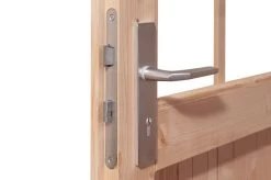 KARIBU Gartenhaus Radeburg 3, Terragrau, Fichtenholz 40mm, 406 X 369 X 229,5 Cm, Pultdach, Inkl. 2 Drehkippfenster -Gartenmöbel Geschäft 30476 4 03.jpg