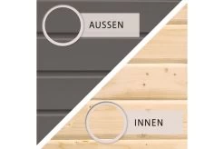 KARIBU Gartenhaus Radeburg 3, Terragrau, Fichtenholz 40mm, 406 X 369 X 229,5 Cm, Pultdach, Inkl. 2 Drehkippfenster -Gartenmöbel Geschäft 30476 4 04.jpg