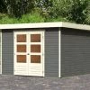 KARIBU Gartenhaus Askola 6, Terragrau, Fichtenholz 19mm, 334 X 306 X 216 Cm, Flachdach, Doppelflügeltür -Gartenmöbel Geschäft 30535 3 01.jpg