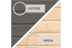 KARIBU Gartenhaus Askola 6, Terragrau, Fichtenholz 19mm, 334 X 306 X 216 Cm, Flachdach, Doppelflügeltür -Gartenmöbel Geschäft 30535 3 04.jpg