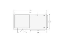KARIBU Gartenhaus Kerko 3, Terragrau, Fichtenholz 19mm, 528,5 X 217 X 211 Cm, Flachdach, Anbau 2,8m Mit Rückwand -Gartenmöbel Geschäft 30547 2 06.jpg
