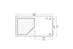 KARIBU Gartenhaus Schwandorf 5, Terragrau, Fichtenholz 19mm, 530 X 246 X 218 Cm, Flachdach, Anbau 2,8m Mit Rückwand -Gartenmöbel Geschäft 30551 4 06.jpg