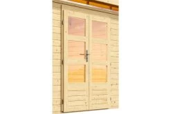 KARIBU Gartenhaus Kandern7 , Naturbelassen, Fichtenholz 28mm, 702 X 244 X 222 Cm, Pultdach, Anbau 3,2m Mit Rückwand -Gartenmöbel Geschäft 30559 3 02.jpg