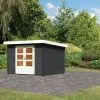 KARIBU Gartenhaus Bastrup 5, Anthrazit, Fichtenholz 28mm, 297 X 297 X 222 Cm, Pultdach, Eco Doppelflügeltür -Gartenmöbel Geschäft 30562 4 01.jpg