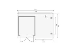 KARIBU Gartenhaus Bastrup4 , Naturbelassen, Fichtenholz 28mm, 454,5 X 297 X 222 Cm, Pultdach, Anbau 2m Mit Rückwand -Gartenmöbel Geschäft 30563 3 06.jpg