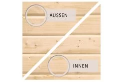 KARIBU Gartenhaus Bastrup5 , Naturbelassen, Fichtenholz 28mm, 614,5 X 297 X 222 Cm, Pultdach, Anbau 3m Mit Rückwand -Gartenmöbel Geschäft 30566 7 04.jpg