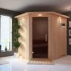 KARIBU Siirin Sauna , Naturbelassen, Fichte, 210x184x202 Cm, Eckeinstieg, Graphitfarbene Tür U.Kranz, Ofen 4,5 KW Bio Ext. Strg. -Gartenmöbel Geschäft 30688 3 01.jpg