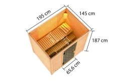 KARIBU Selena Sauna , Naturbelassen, Fichte, 195x145x187 Cm,SETOfen 4,5 KW Integr. Strg. -Gartenmöbel Geschäft 30761 1 05.jpg
