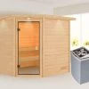 KARIBU Tilda Sauna , Naturbelassen, Fichte, 223x209x191 Cm, Kranz SET, Ofen 4,5 KW Integr. Strg. 1 KARIBU Tilda Sauna , Naturbelassen, Fichte, 223x209x191 Cm, Kranz SET, Ofen 4,5 KW Integr. Strg. -Gartenmöbel Geschäft 30772 1 01.jpg