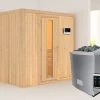 KARIBU Bodin Sauna, Naturbelassen, Fichte, 196 X 151 X 198 Cm, Fronteinstieg, Mit Energiespartür, SET Mit Ofen 4,5 KW Ext. Strg. Easy -Gartenmöbel Geschäft 30924 2 01.jpg