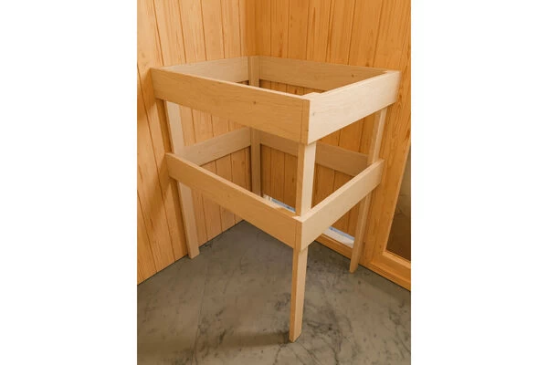 KARIBU Bodin Sauna, Naturbelassen, Fichte, 210 X 165 X 202 Cm, Fronteinstieg,mit Bronzierter Tür Und Kranz SETmit Ofen 4,5 KW Integr. Str. 10 KARIBU Bodin Sauna, Naturbelassen, Fichte, 210 X 165 X 202 Cm, Fronteinstieg,mit Bronzierter Tür Und Kranz SETmit Ofen 4,5 KW Integr. Str. – Bild 8