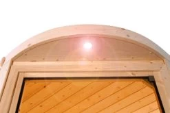 KARIBU Lavea Sauna, Naturbelassen, Fichte, 151 X 196 X 198 Cm, Eckeinstieg,mit Rundbogenelement SET Mit Ofen 4,5 KW Ext. Strg. Easy -Gartenmöbel Geschäft 30935 2 09.jpg