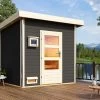 KARIBU Norge Saunahaus, Terragrau, Fichte, 231 X 196 X 190 Cm, Fronteinstieg, Mit Moderner Tür SETmit Ofen 9 KW Ext. Strg. -Gartenmöbel Geschäft 30937 2 01.jpg