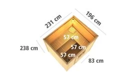 KARIBU Norge Saunahaus, Terragrau, Fichte, 231 X 196 X 190 Cm, Fronteinstieg, Mit Moderner Tür SETmit Ofen 9 KW Ext. Strg. -Gartenmöbel Geschäft 30937 2 05.jpg