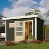 KARIBU Skrollan 1 Saunahaus, Terragrau, Fichte, 336 X 196 X 195 Cm, Fronteinstieg, Mit Moderner Tür SET Mit Fenster, Ofen 9 KW Bio Ext. Strg. Easy -Gartenmöbel Geschäft 30941 3 01.jpg