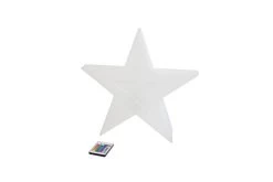 OUTFLEXX Exklusivmodell Star In Star Dekoleuchte, Polyethylen, 38x10x37 Cm, Inkl. Fassung Und LED-Leuchtmittel