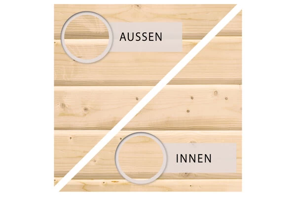 KARIBU Mainburg 3 Saunahaus, Naturbelassen, Fichte, 369x369x229 Cm, SET B Mit Doppelflügeltür Und Vorraum 6 KARIBU Mainburg 3 Saunahaus, Naturbelassen, Fichte, 369x369x229 Cm, SET B Mit Doppelflügeltür Und Vorraum – Bild 4